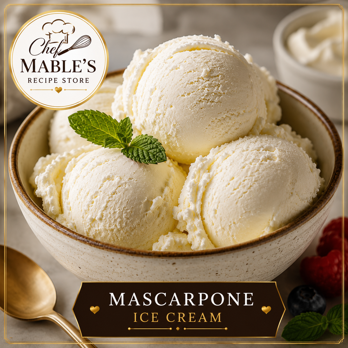 Chef Mable's Mascarpone ice cream